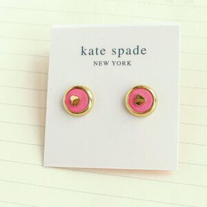 Heartful Gold Crushed Watermelon Stud Earrings - Kate Spade